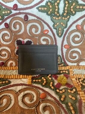 Kurt Geiger Leather Grey Card Holder Wallet